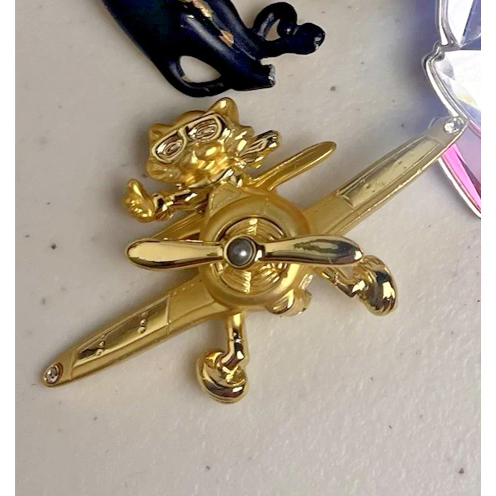 Cat Lovers Brooch Pin Lot + 1 Pendant - Disney Brooch Feline Kitty Brooches